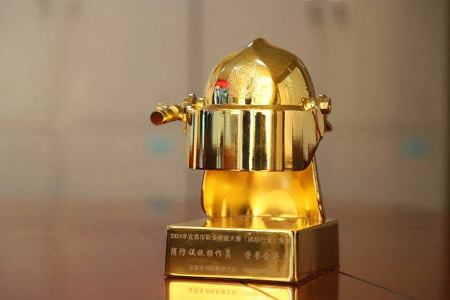 第一！股份公司鄢陽(yáng)獲頒宜昌市消防設(shè)施操作員“榮譽(yù)金頭盔”(圖2)